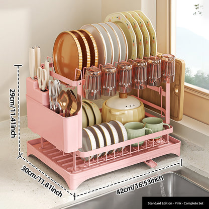 Elegant Multi-Functional Kitchen Organizer Cabinet for Bowls, Plates & Utensils