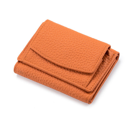 Luxury Japanese Minimalist Leather Mini Wallet for Women – Elegant & Compact