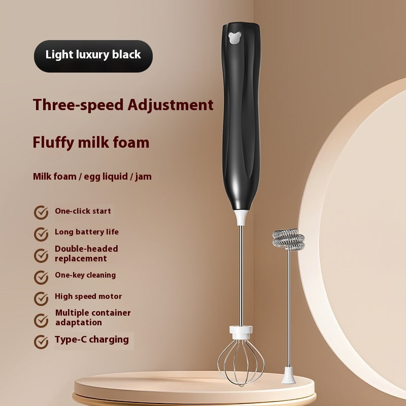 Electric Handheld Milk Frother – Mini Coffee & Matcha Foam Maker