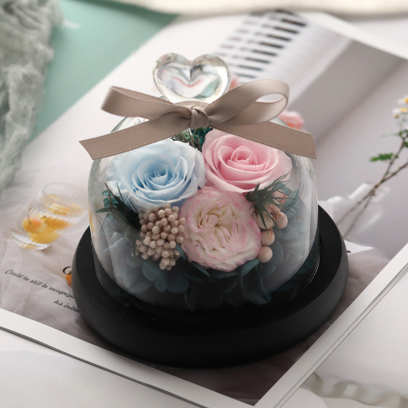 Eternal Rose Glass Dome Gift Box – Luxury Romantic Flower Keepsake