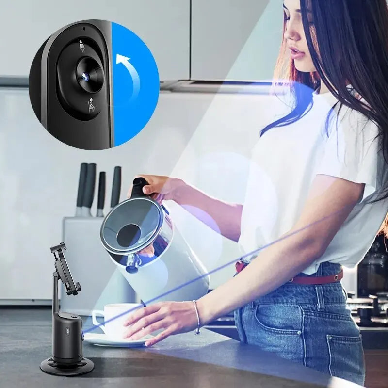 Virelia AI Smart Tracking Gimbal™ – 360° Auto Face Tracking Stabilizer for Effortless Filming