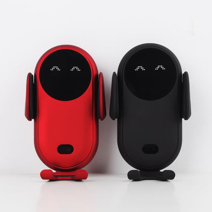 10W Wireless Car Charger with Infrared Auto-Clamp & Magnetic Phone Holder