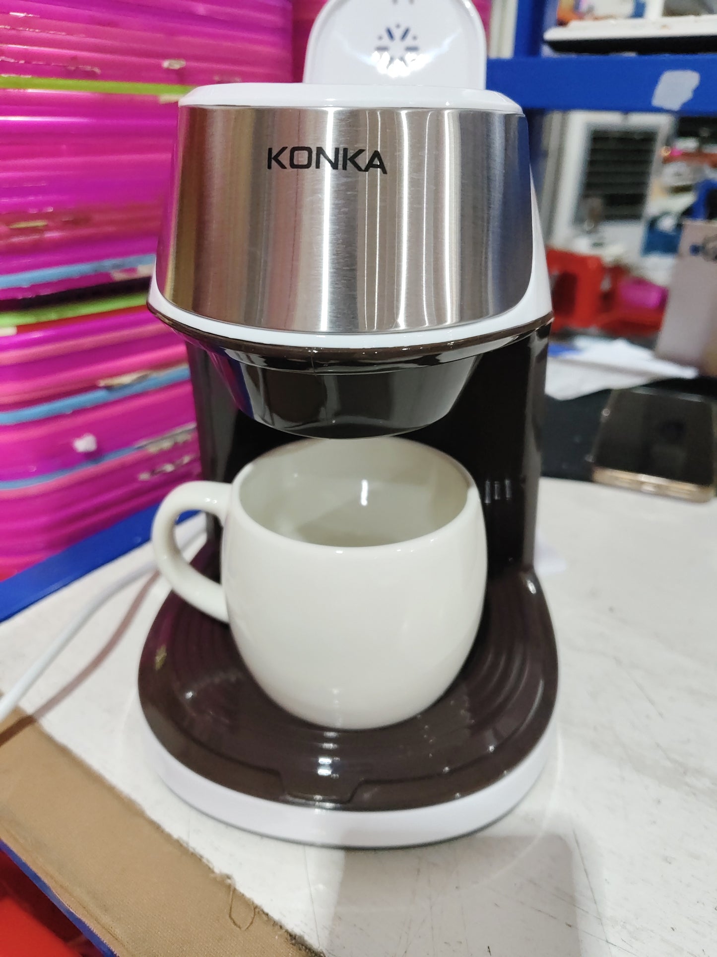 Portable Automatic Coffee Maker – Mini Espresso Machine for Home & Office