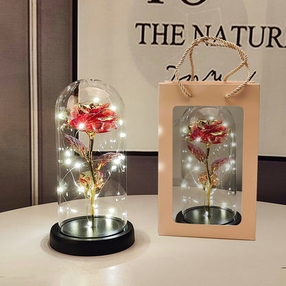 Eternal Glow Rose – Glass Dome LED Romantic Gift Lam
