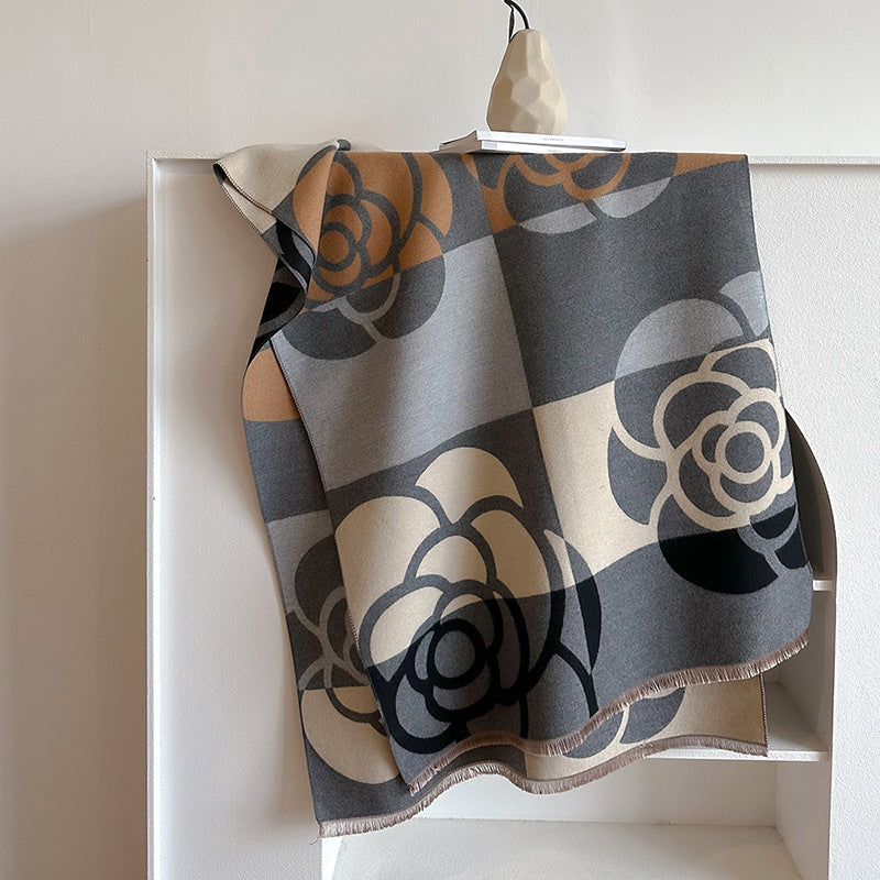 Dual-Use Winter Scarf & Cloak | Women’s Warm Wrap