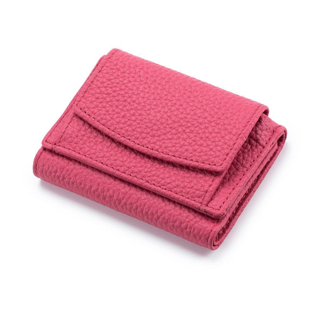 Luxury Japanese Minimalist Leather Mini Wallet for Women – Elegant & Compact
