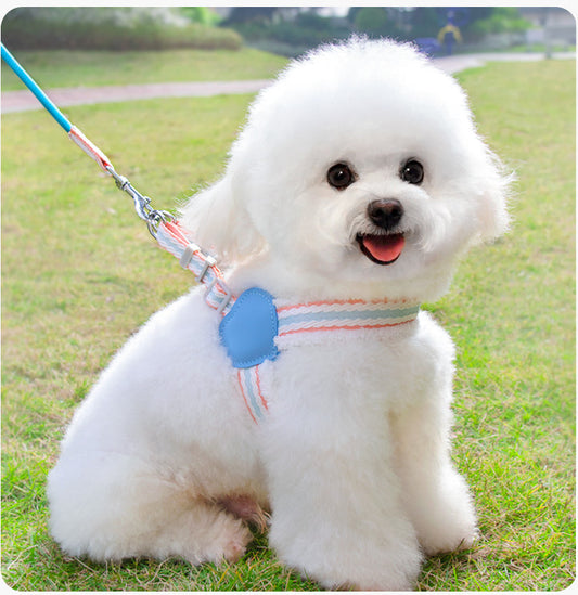 Breathable Summer Dog Harness & Leash – Chest Vest for Small & Medium Dogs (Corgi, Shiba Inu, Bichon)
