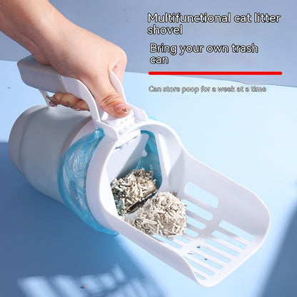 2-in-1 Cat Litter Scoop & Waste Bin with Refill Bags – Foldable, Easy-Clean Design for Cats & Small Dogs