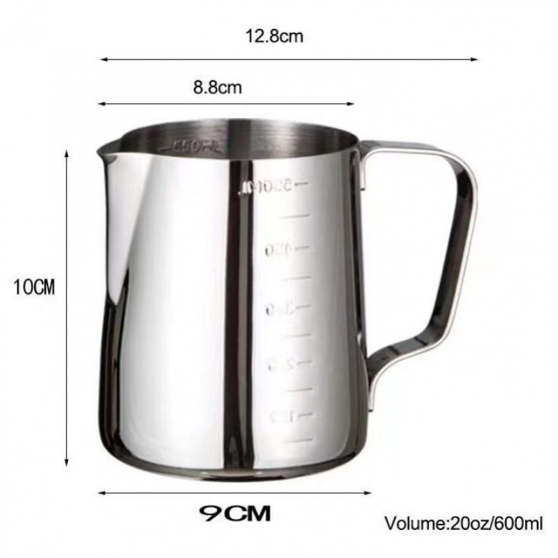 Premium Gold Stainless Steel Milk Frothing Cup – Barista Coffee Pitcher