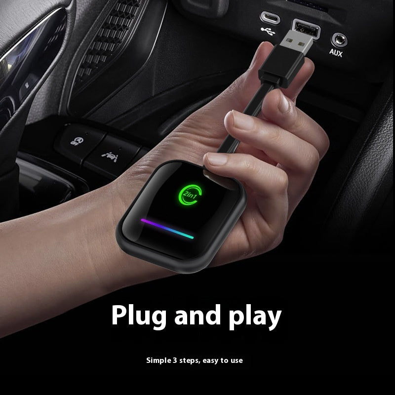 2-in-1 Smart Wireless CarPlay Adapter – Compatible with Apple CarPlay