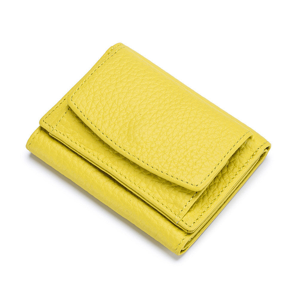 Luxury Japanese Minimalist Leather Mini Wallet for Women – Elegant & Compact