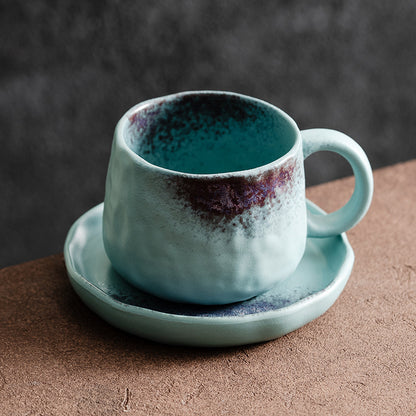 Retro Style Ceramic Mug Set for Afternoon Tea at Home