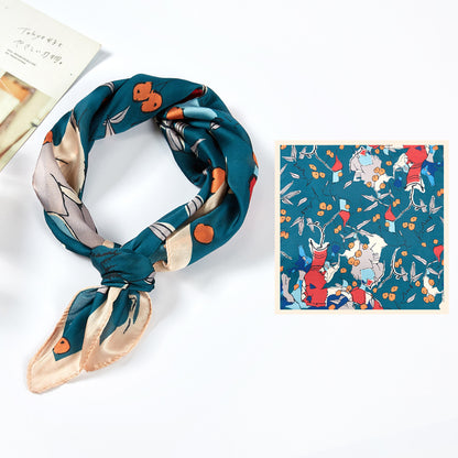 Printed Silk Satin Scarf & Shawl – Soft, Stylish, Versatile