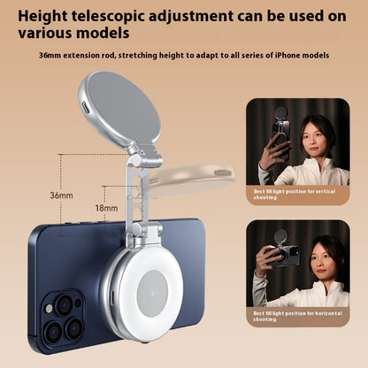 Mini Magnetic Suction Phone Beauty Fill Light – Portable LED Selfie Light
