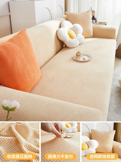 Premium Stretch Chenille Sofa Cover – Full Coverage Anti-Slip Protector