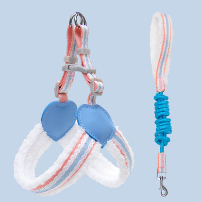 Breathable Summer Dog Harness & Leash – Chest Vest for Small & Medium Dogs (Corgi, Shiba Inu, Bichon)