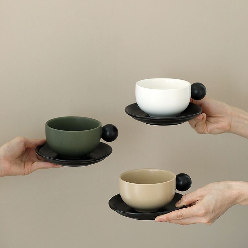 European Luxury Ceramic Coffee Mug Set – Elegant Home & Café Style