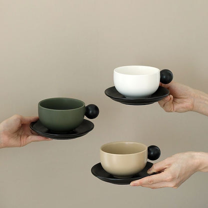 European Luxury Ceramic Coffee Mug Set – Elegant Home & Café Style