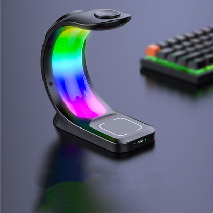 4-in-1 Magnetic Wireless Charger – Fast Charging for iPhone, AirPods Pro & Apple Watch with Ambient Light