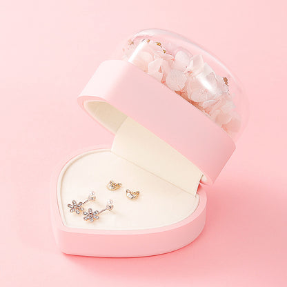 Heart-Shaped Eternal Rose Jewelry Gift Box – Romantic Preserved Flower Surprise