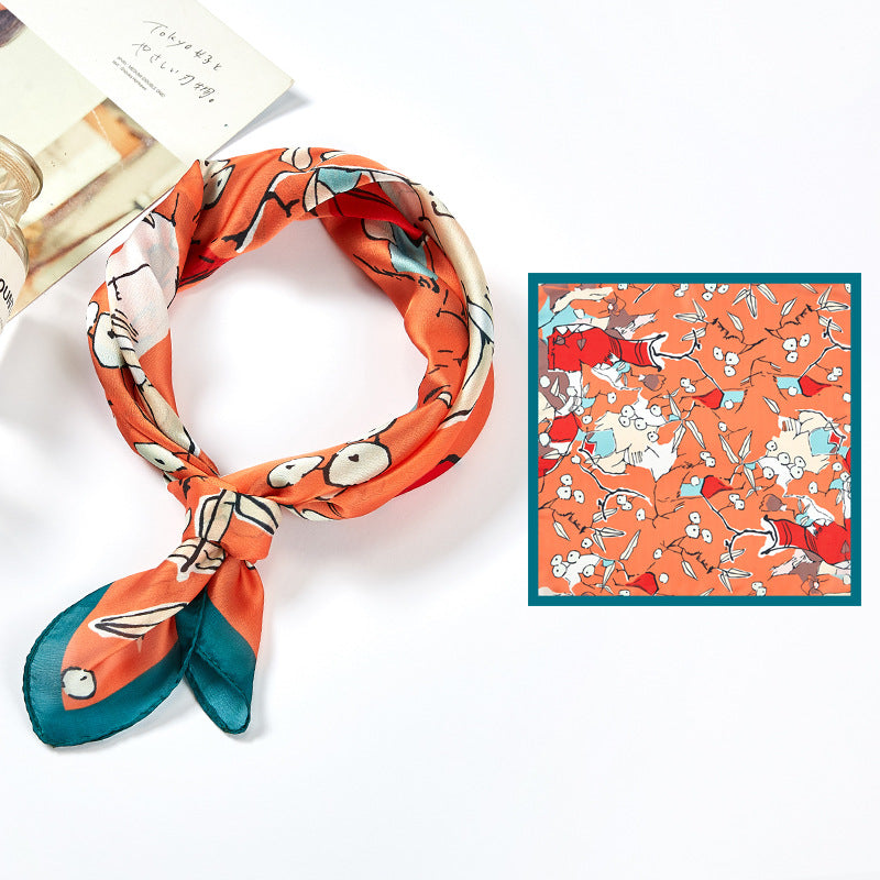 Printed Silk Satin Scarf & Shawl – Soft, Stylish, Versatile