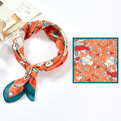 Printed Silk Satin Scarf & Shawl – Soft, Stylish, Versatile