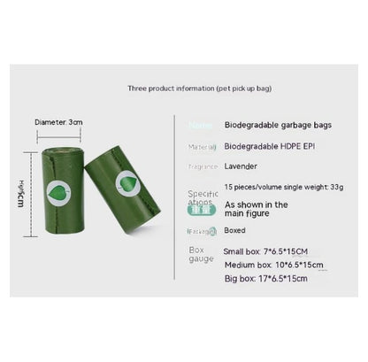 Fragrance-Degradable Dog & Cat Poop Bags with Dispenser – Boxed, Eco-Friendly & Convenient