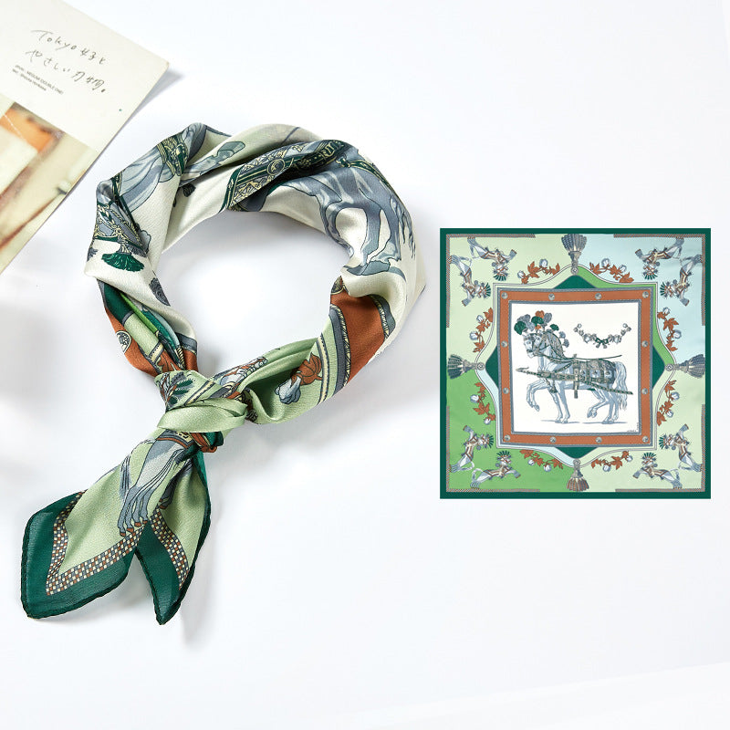 Printed Silk Satin Scarf & Shawl – Soft, Stylish, Versatile