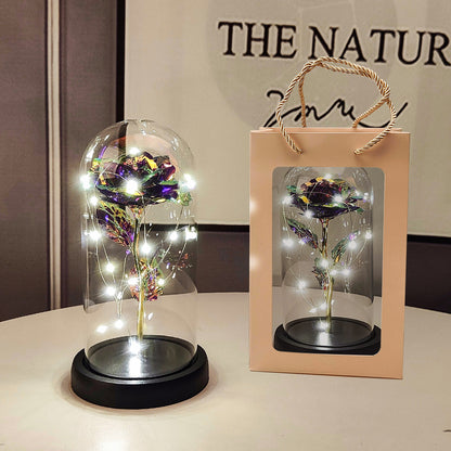 Eternal Glow Rose – Glass Dome LED Romantic Gift Lam