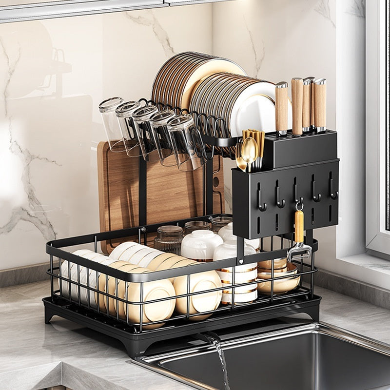 Countertop Bowl & Dish Rack – Self-Draining, Multi-Purpose Kitchen Organizer