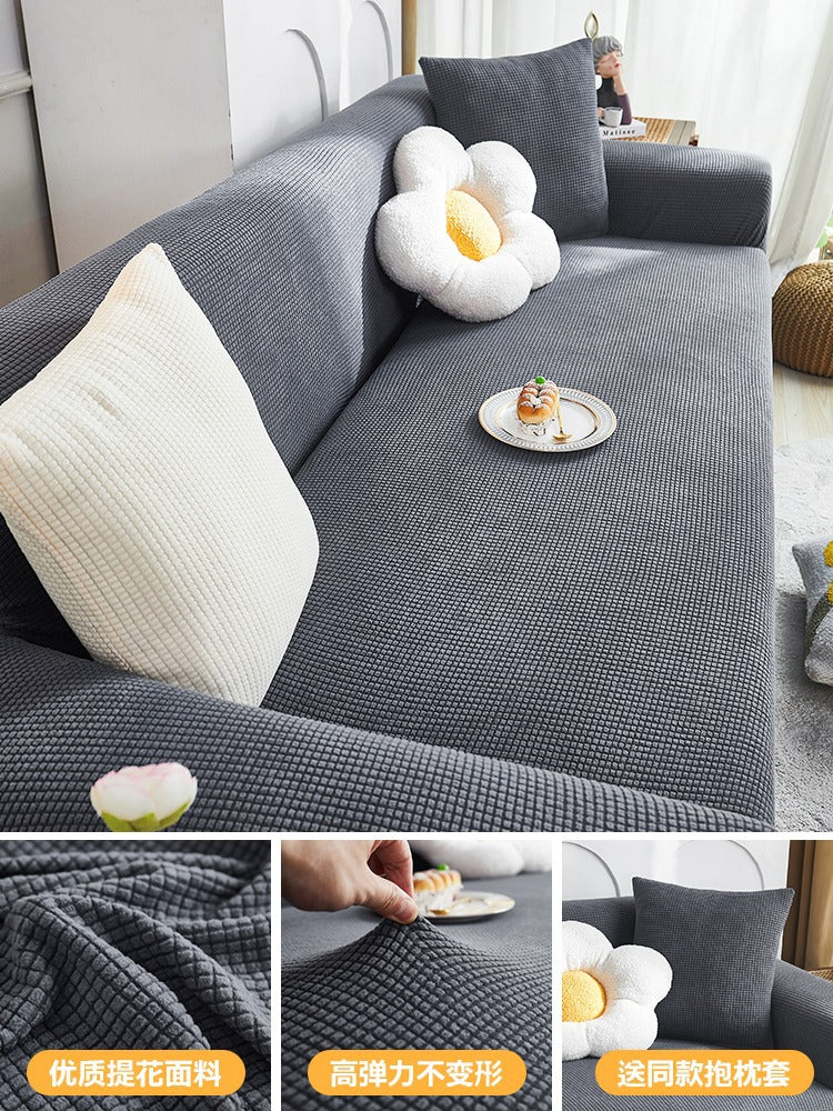 Premium Stretch Chenille Sofa Cover – Full Coverage Anti-Slip Protector