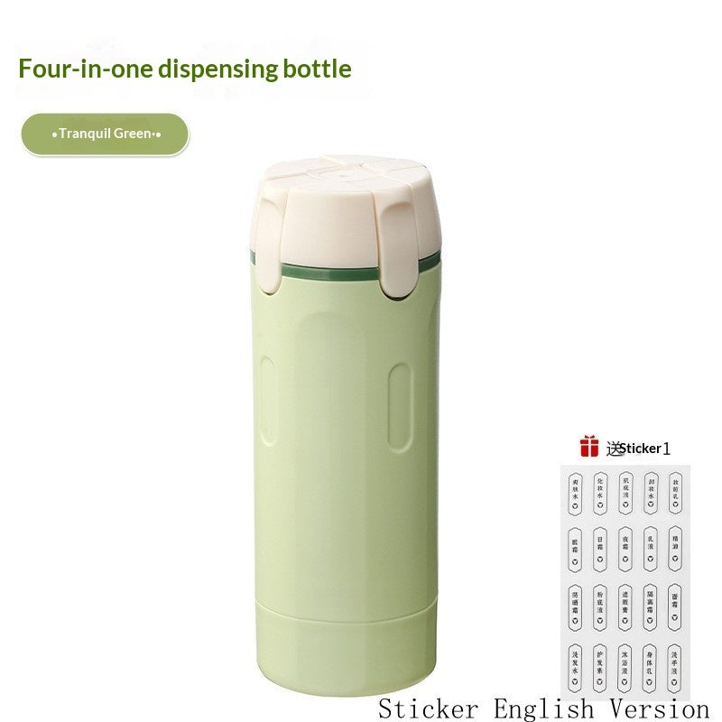 4-in-1 Travel Dispenser Bottle – Leakproof Portable Container for Toiletries & Perfume