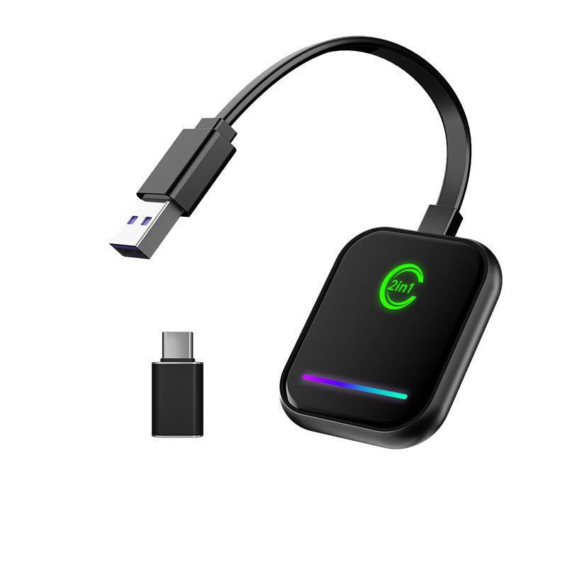 2-in-1 Smart Wireless CarPlay Adapter – Compatible with Apple CarPlay