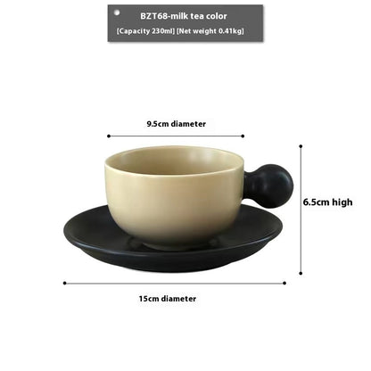 European Luxury Ceramic Coffee Mug Set – Elegant Home & Café Style