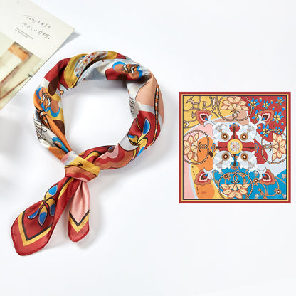Printed Silk Satin Scarf & Shawl – Soft, Stylish, Versatile