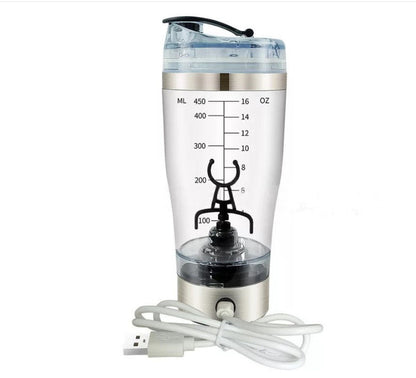 USB Rechargeable Electric Protein Shaker Bottle – Automatic Mixer for Protein, Milk & Coffee