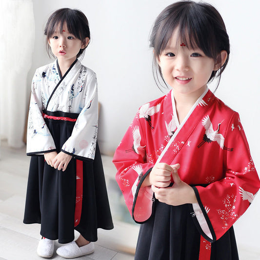 Autumn Hanfu Skirt for Kids – Traditional Chinese Style