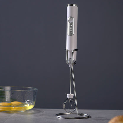 Café-Style Milk Frother with Egg Beater Stand – Smooth Foam, Effortless Mixing