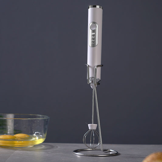 Café-Style Milk Frother with Egg Beater Stand – Smooth Foam, Effortless Mixing