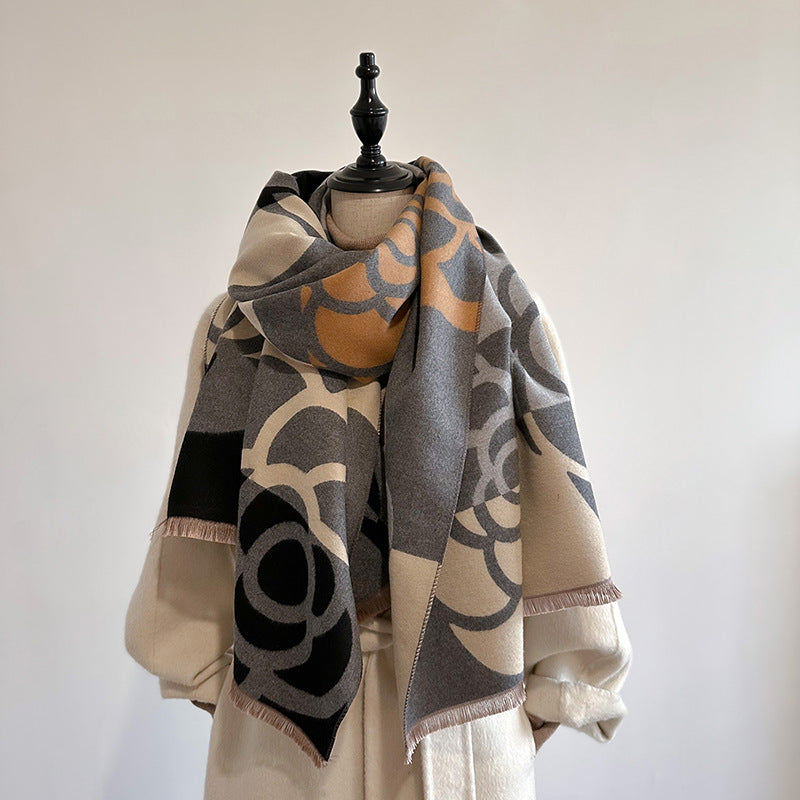 Dual-Use Winter Scarf & Cloak | Women’s Warm Wrap