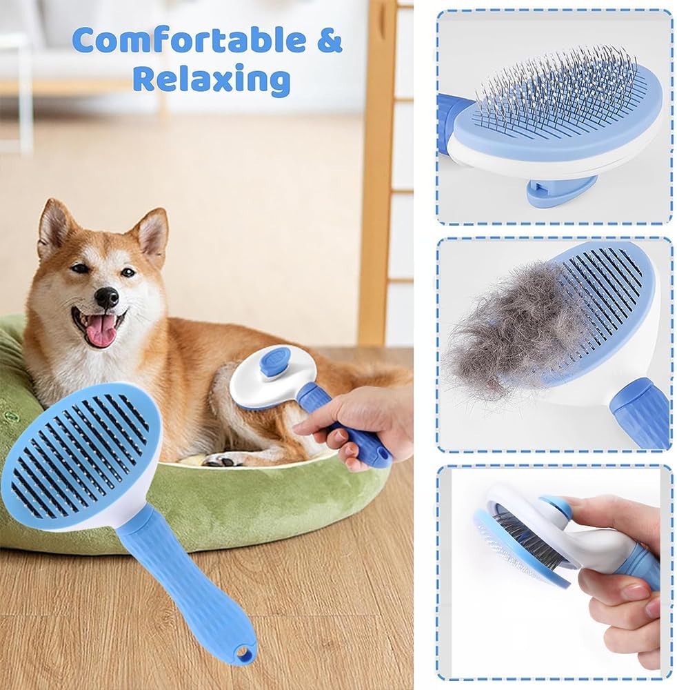 Complete 7-Piece Pet Grooming Kit – Self-Cleaning Brush & Professional Home Care Tools