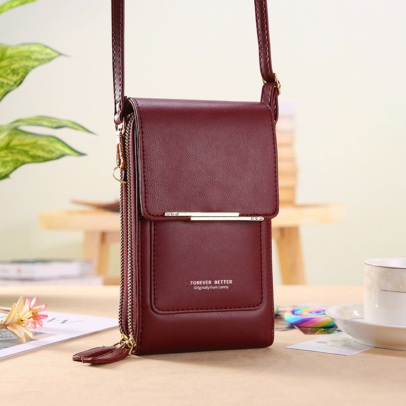 Touchscreen Crossbody Phone Bag – Stylish Mini Wallet for Women