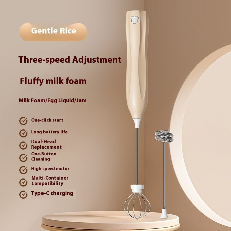 Electric Handheld Milk Frother – Mini Coffee & Matcha Foam Maker