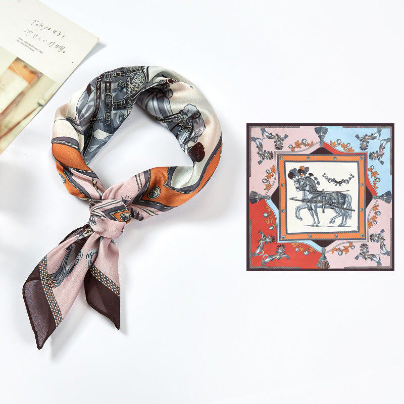 Printed Silk Satin Scarf & Shawl – Soft, Stylish, Versatile
