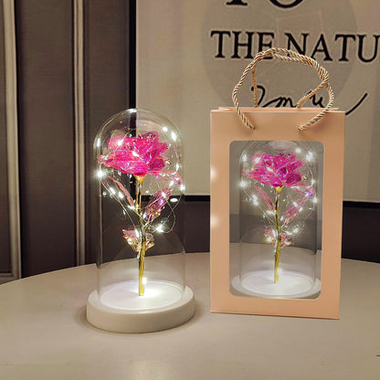 Eternal Glow Rose – Glass Dome LED Romantic Gift Lam