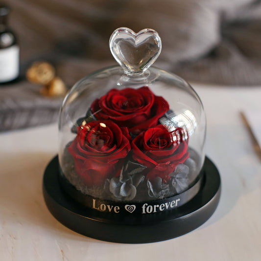 Eternal Rose Glass Dome Gift Box – Luxury Romantic Flower Keepsake