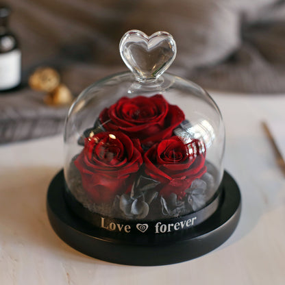Eternal Rose Glass Dome Gift Box – Luxury Romantic Flower Keepsake