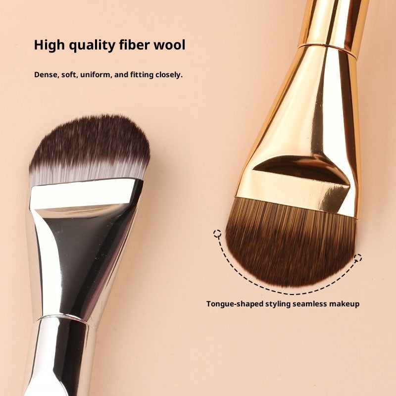 Ultra-Thin Tongue-Shaped Foundation Brush – Flawless, Seamless Makeup Application