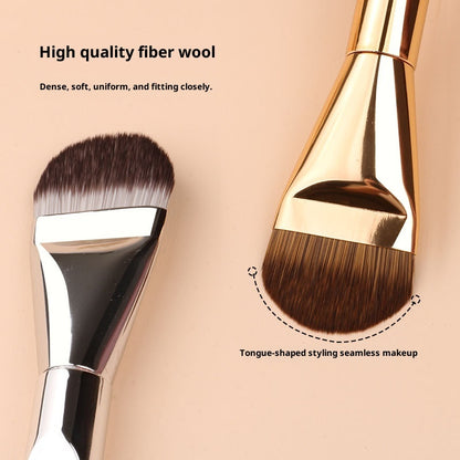 Ultra-Thin Tongue-Shaped Foundation Brush – Flawless, Seamless Makeup Application