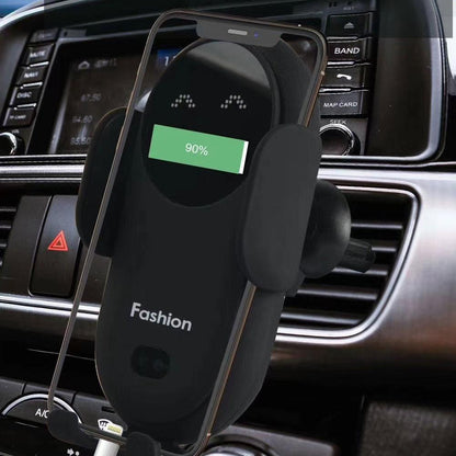 10W Wireless Car Charger with Infrared Auto-Clamp & Magnetic Phone Holder